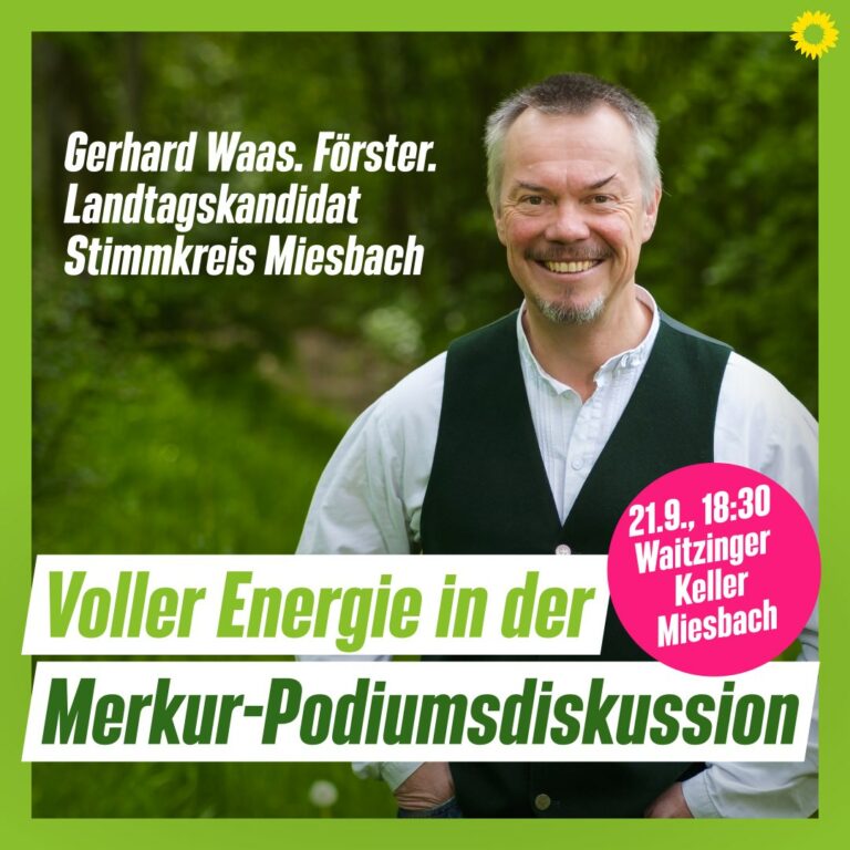 Veranstaltungshinweis: Merkur-Podiumsdiskussion mit Gerhard Waas