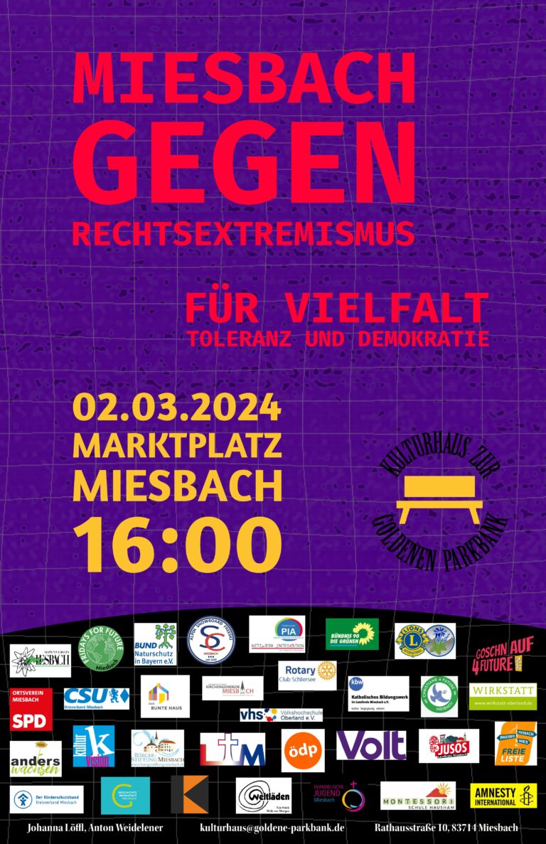 Kundgebung in Miesbach für Vielfalt, Toleranz und Demokratie