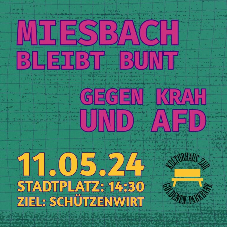 DEMO: Miesbach bleibt bunt – gegen Krah und AfD