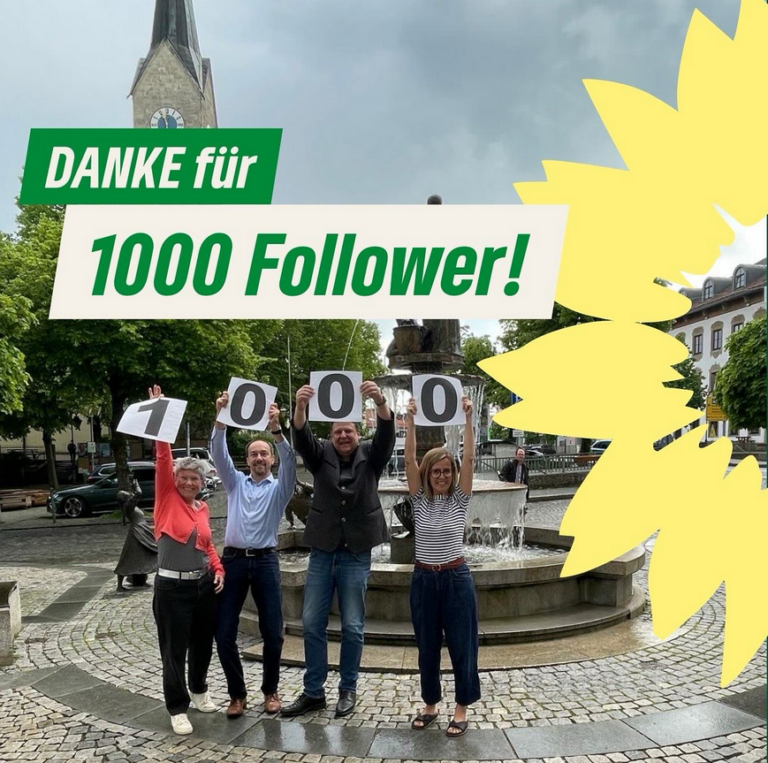 Grüne Holzkirchen: 1000 Follower auf Insta