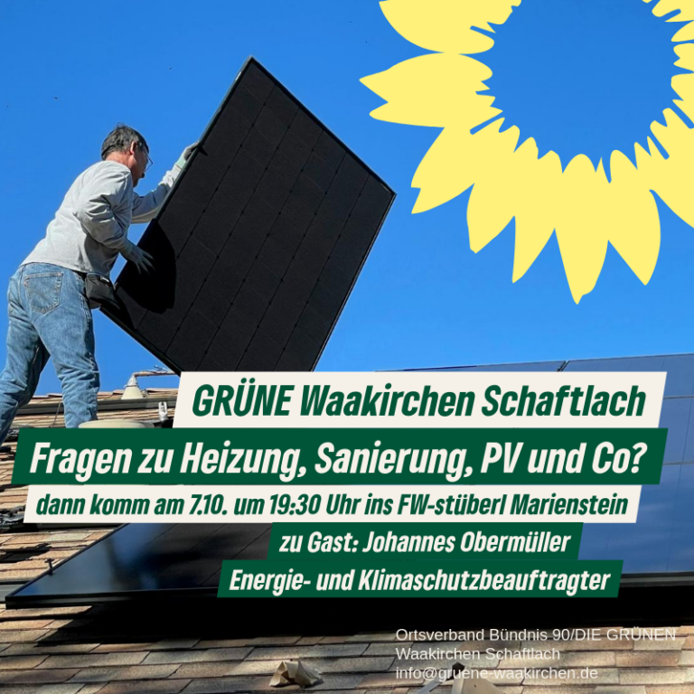 Grüner Treff: Fragen zu Heizung, Sanierung, PV und Co?