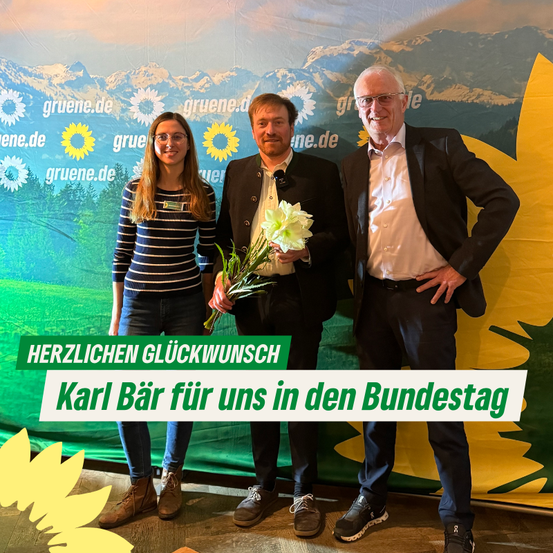 Der Vorsitz der Landkreise des Wahlkreis 222 gratuliert dem frisch gewähltem Kandidaten Karl Bär