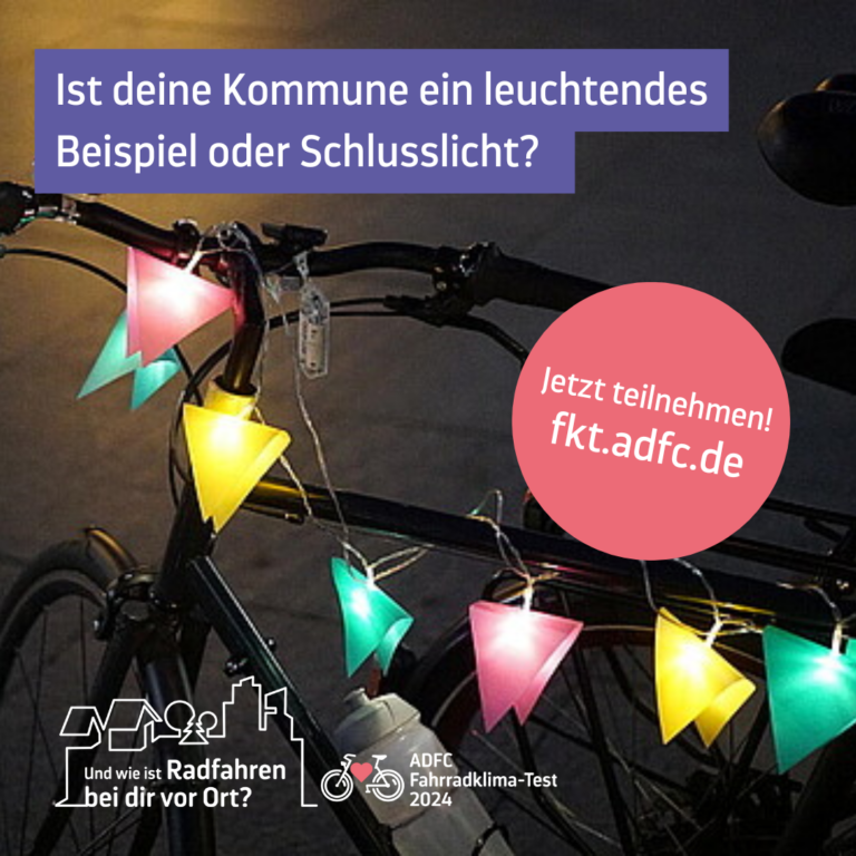 Bis Ende November noch am großen Fahrradklimatest teilnehmen