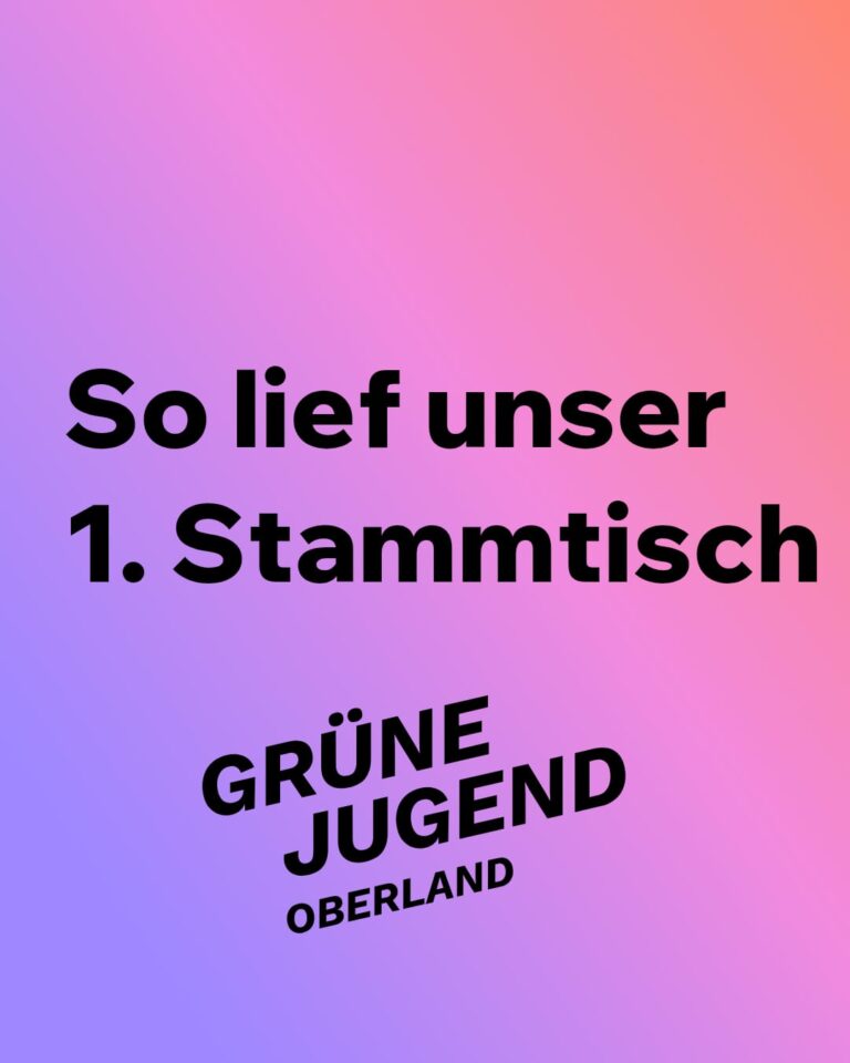 Erster Grüner Jugend-Stammtisch – kleiner Kreis, große Wirkung!