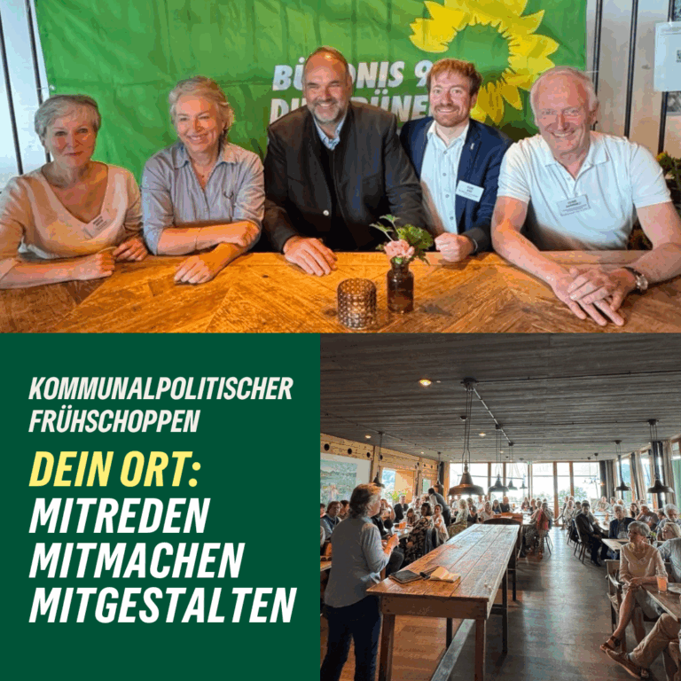 Kommunalpolitischer Frühschoppen mit Gisela Sengl, Karl Bär und vielen grünen RätInnen