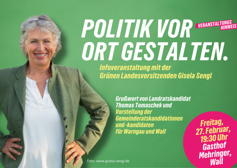 Politik vor Ort gestalten – Infoveranstaltung mit Gisela Sengl