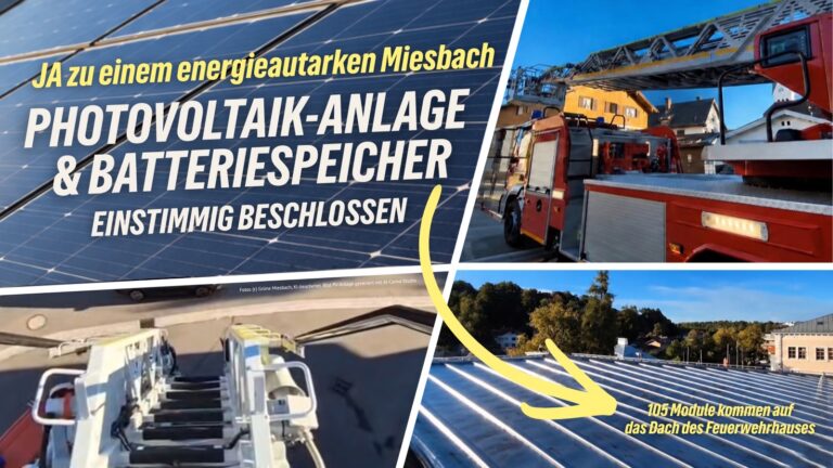 Einstimmiges “Ja” zur PV-Anlage für das Miesbacher Feuerwehrhaus